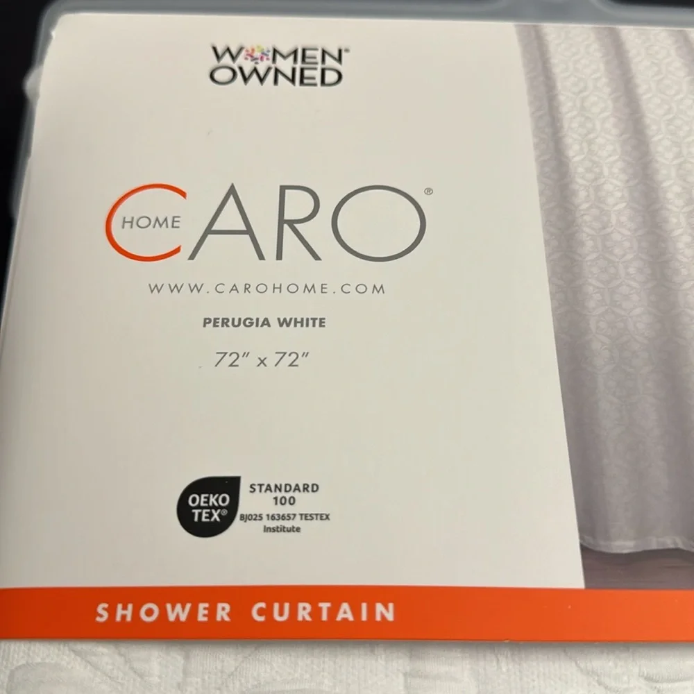 CARO HOME Shower Curtain - Perugia White - 72”x72”